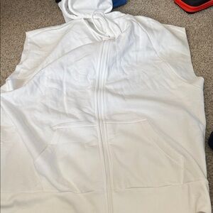 DSG White Full-Zip Hooded Sweatshirt